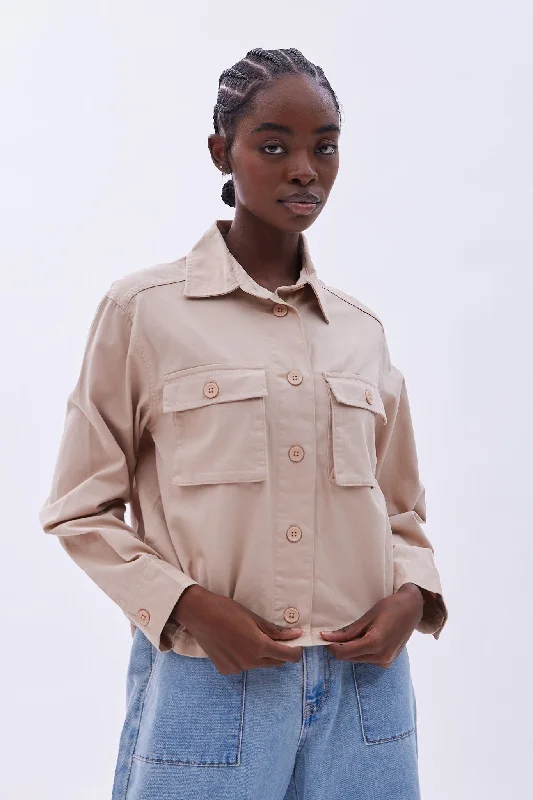 Button-Up Long Sleeve Cargo Shirt