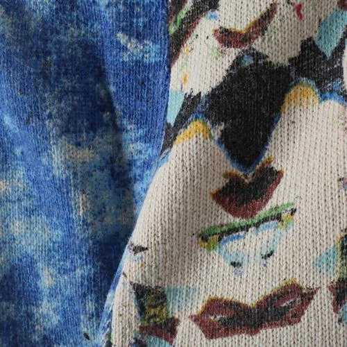 2018-new-spring-two-pieces-blue-prints-knit-sweater-and-casual-patchwork-floral-pants