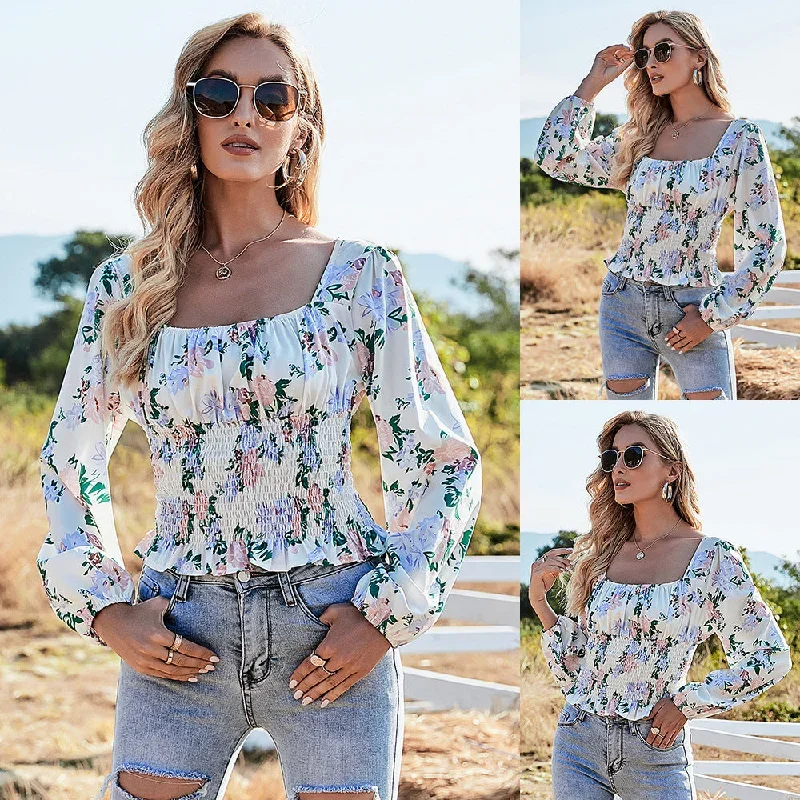 2022-juliafashion-women-summer-t-shirts-tunic-elastic-waist-print-floral-color-short-sleeve-casual-beach-style-fashion-top-tee-female-blouse-c2507