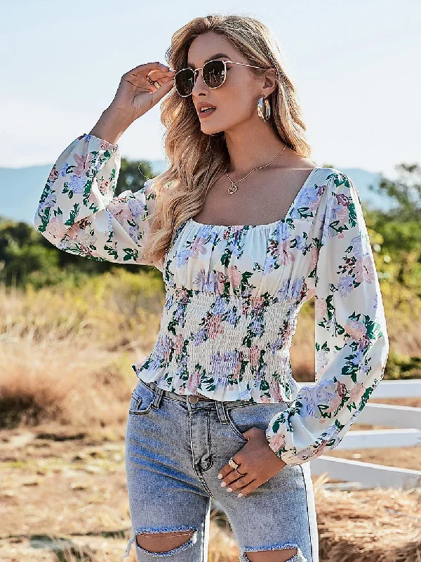 2022-juliafashion-women-summer-t-shirts-tunic-elastic-waist-print-floral-color-short-sleeve-casual-beach-style-fashion-top-tee-female-blouse-c2507