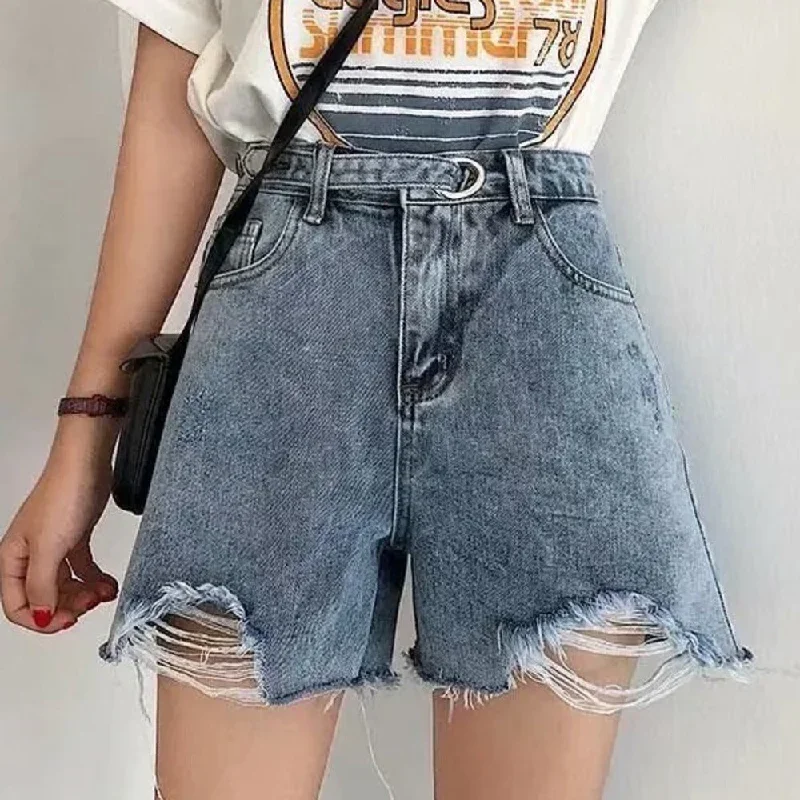 Julia Fashion - Fashion New Summer Women High Waist Shorts