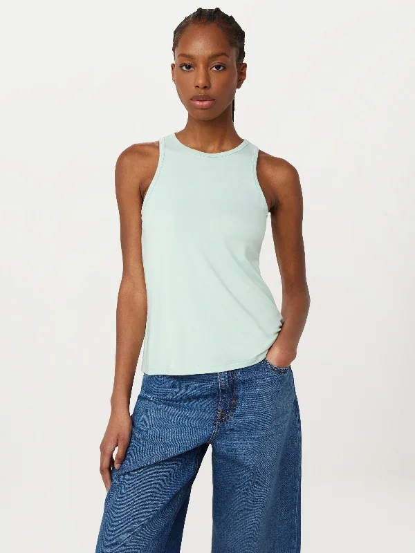 The Soft Fluid Tank Top in Seafoam