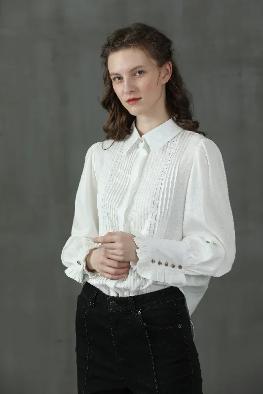 accordion-pleated-linen-shirt-white-linen-shirt-pleated-linen-shirt-vintage-linen-shirt-longsleeve-shirt-linennaive