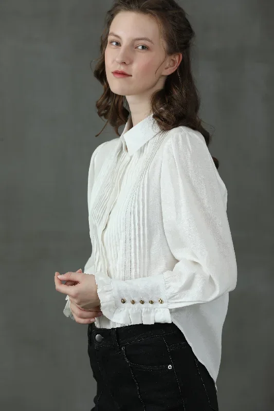 accordion-pleated-linen-shirt-white-linen-shirt-pleated-linen-shirt-vintage-linen-shirt-longsleeve-shirt-linennaive