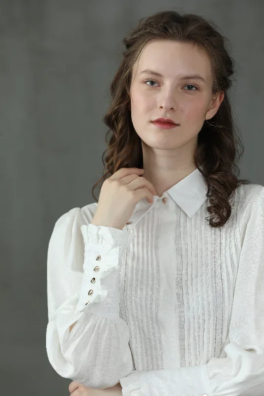 accordion-pleated-linen-shirt-white-linen-shirt-pleated-linen-shirt-vintage-linen-shirt-longsleeve-shirt-linennaive