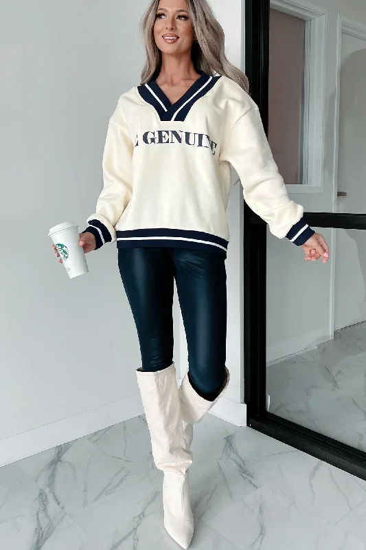 be-genuine-varsity-stripe-graphic-sweater-cream