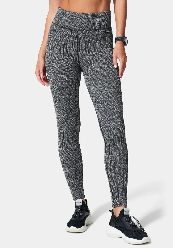 Bebe Logo Rib Knit Legging