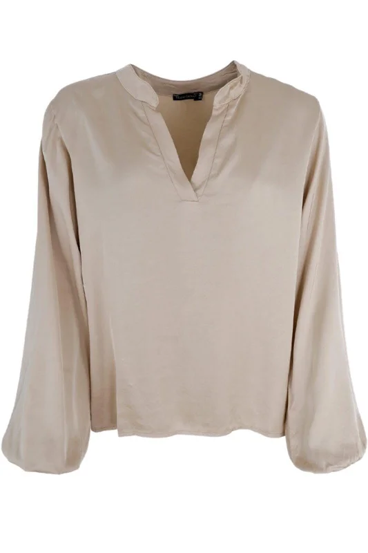 Black Colour - Bcellis Ls Blouse - Champagne