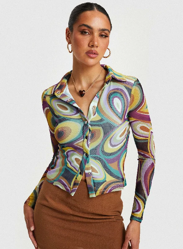 Blanca Long Sleeve Top Multi