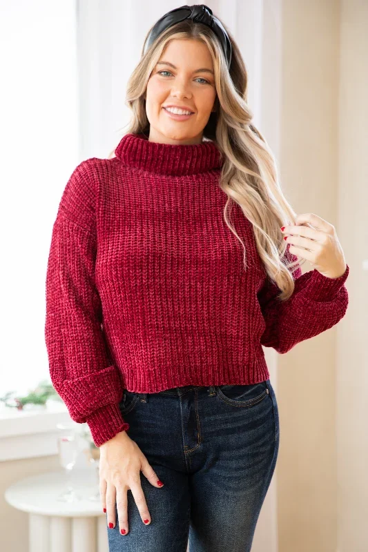 burgundy-chenille-turtleneck-sweater