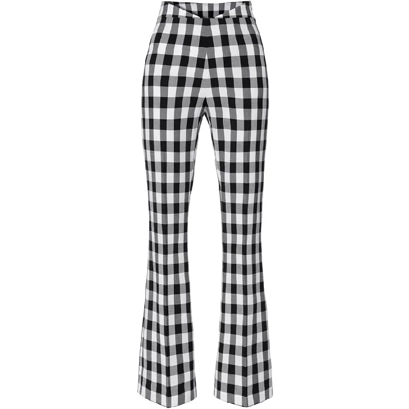 CHECKED TROUSERS ""LEXI"" IN BLACK/WHITE