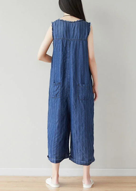 classy-navy-o-neck-striped-cotton-jumpsuits-wide-leg-pants-sleeveless