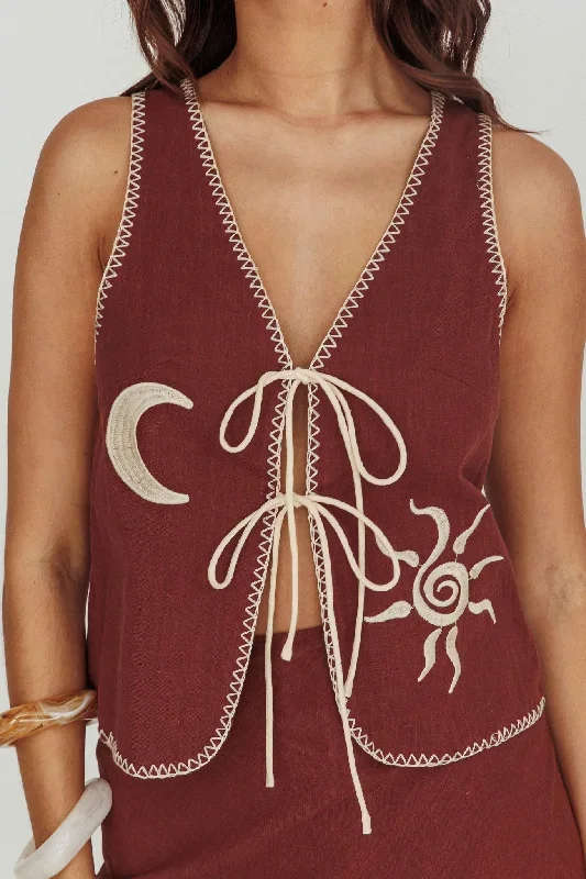 dose-of-sunshine-blanket-stitch-vest-top-chocolate