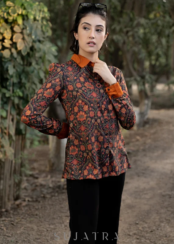 elegant-black-muslin-shirtwith-floral-print-and-contrast-collar