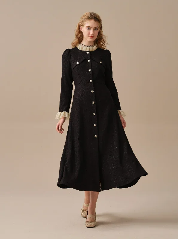 elegant-wool-dress-in-black-maxi-wool-dress-winter-dress-evening-dress-longsleeve-dress-cocktail-dress-vintage-dress-linennaive