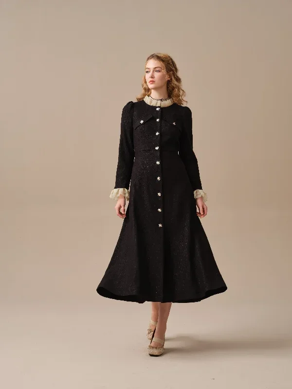 elegant-wool-dress-in-black-maxi-wool-dress-winter-dress-evening-dress-longsleeve-dress-cocktail-dress-vintage-dress-linennaive