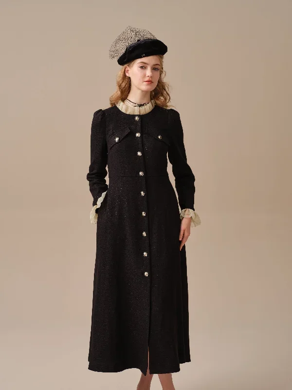 elegant-wool-dress-in-black-maxi-wool-dress-winter-dress-evening-dress-longsleeve-dress-cocktail-dress-vintage-dress-linennaive