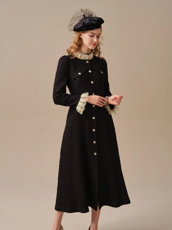 elegant-wool-dress-in-black-maxi-wool-dress-winter-dress-evening-dress-longsleeve-dress-cocktail-dress-vintage-dress-linennaive