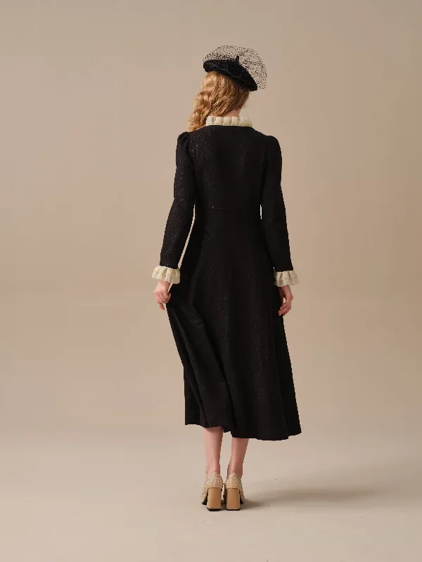 elegant-wool-dress-in-black-maxi-wool-dress-winter-dress-evening-dress-longsleeve-dress-cocktail-dress-vintage-dress-linennaive