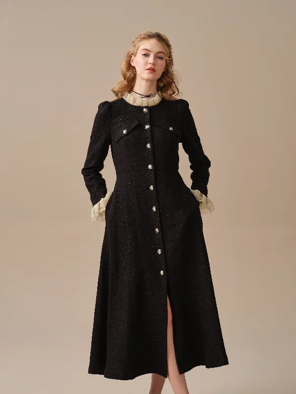 elegant-wool-dress-in-black-maxi-wool-dress-winter-dress-evening-dress-longsleeve-dress-cocktail-dress-vintage-dress-linennaive