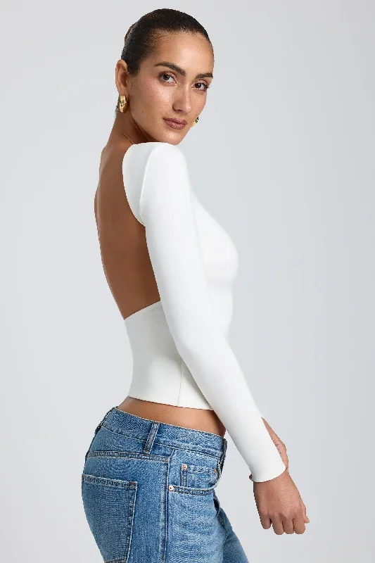 elli-long-sleeve-backless-top-white