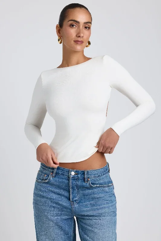 elli-long-sleeve-backless-top-white