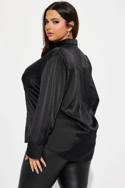 feelin-popular-satin-shirt-black