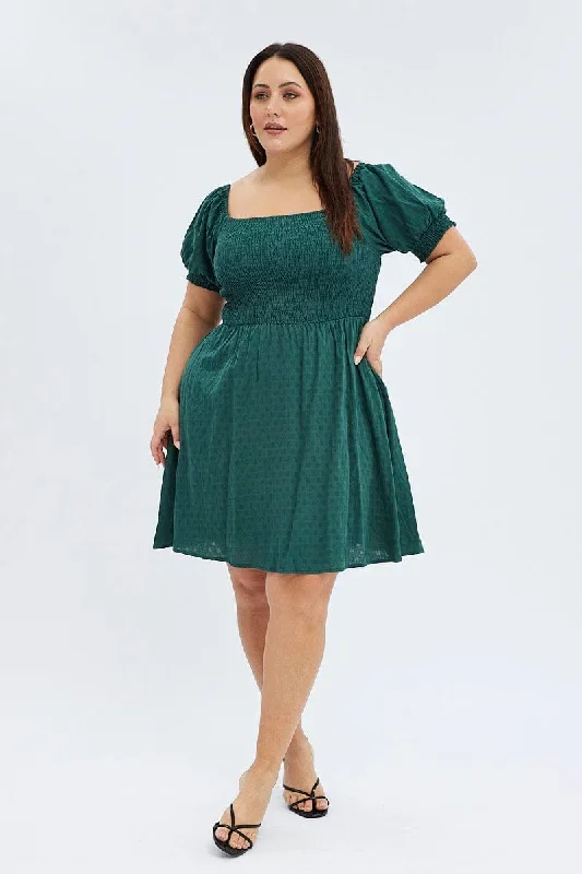 green-skater-dress-shirred-short-sleeve-textured-cdd16339d-81a-1