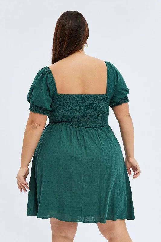 green-skater-dress-shirred-short-sleeve-textured-cdd16339d-81a-1