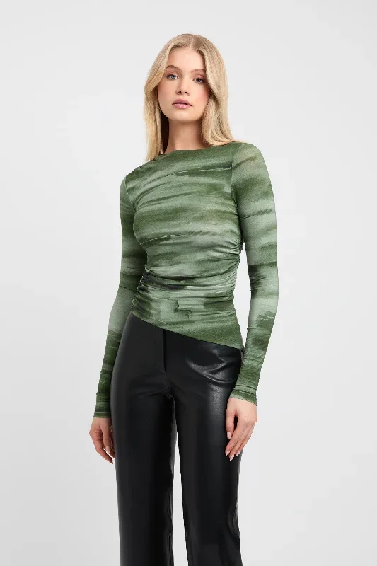 harper-rouched-long-sleeve-top-khaki