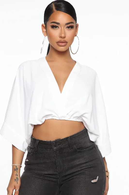 It Must V Plunging Top - Off White