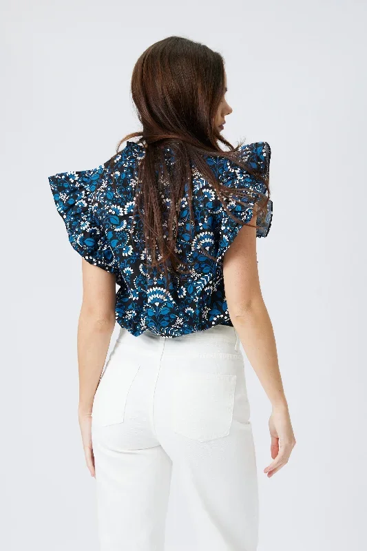 kelly-printed-top-ruffle-sleeve