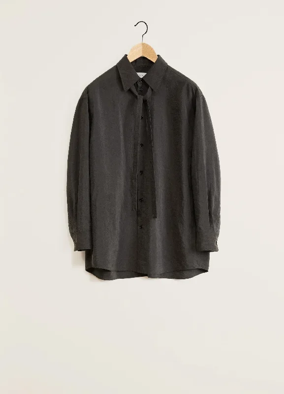 long-shirt-with-tie-dark-espresso-ss24