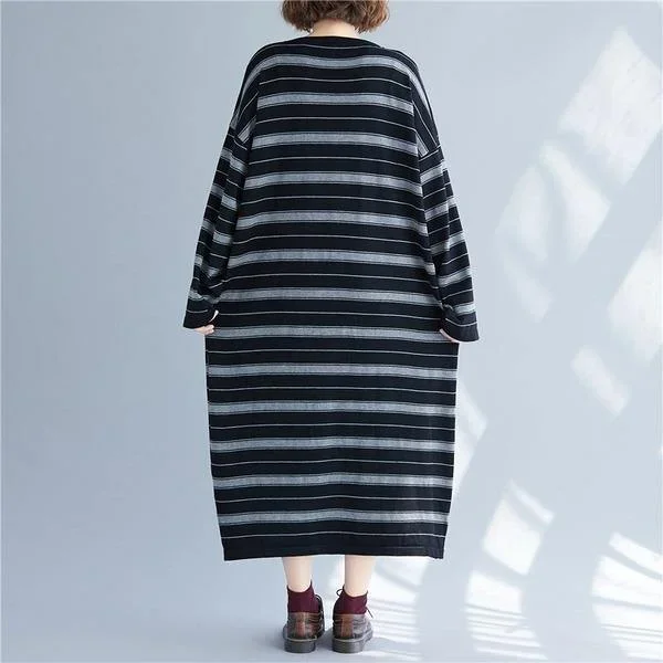 long-sleeve-knitted-plus-size-vintage-stripe-women-causal-loose-autumn-winter-sweater-dress