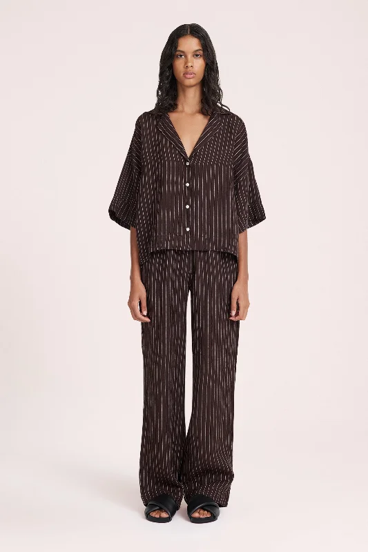 LOUNGE STRIPE LINEN SHIRT