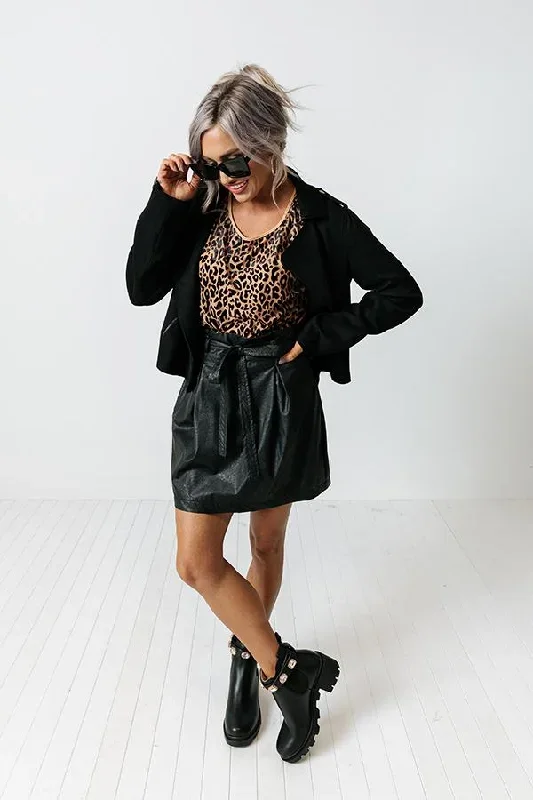 Love Hard Leopard Velvet Top