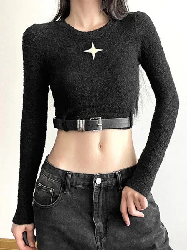 metal-star-decor-belted-hem-cropped-long-sleeve-knit