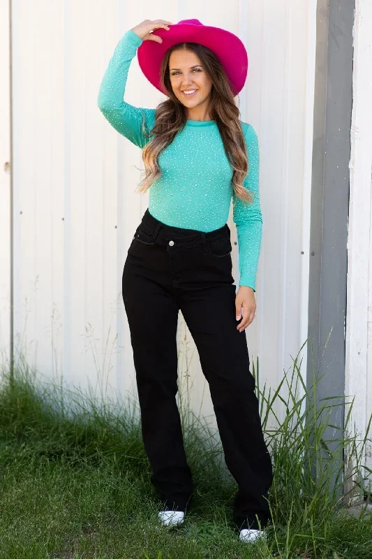 mint-long-sleeve-bodysuit-with-rhinestones