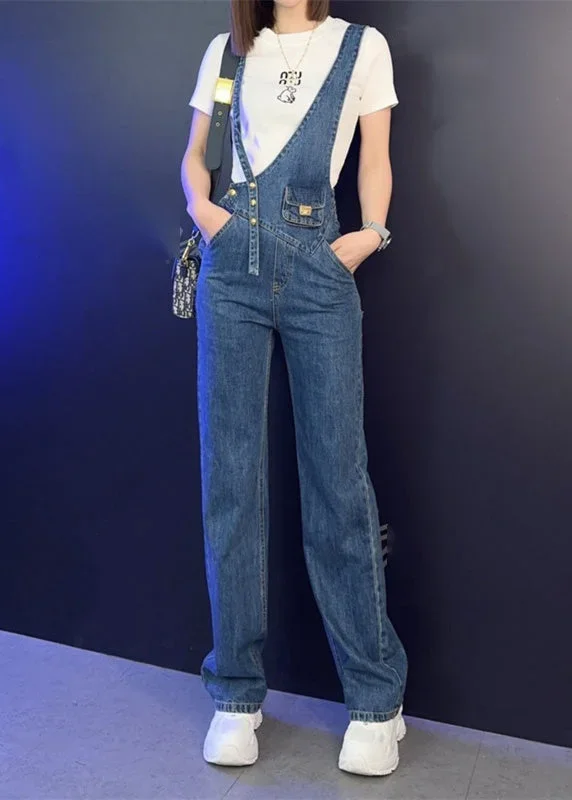 modern-blue-asymmetrical-patchwork-button-high-waist-denim-long-jumpsuits