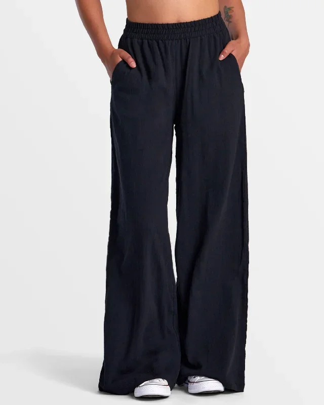 New Yume Wide Leg Pants - RVCA Black