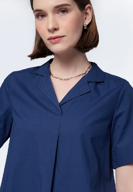 notch-collar-short-sleeve-blouse-24c105-navy