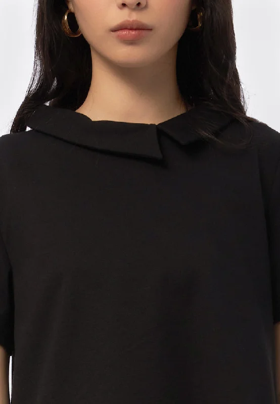 peterpan-collar-short-sleeve-blouse-24g042-black