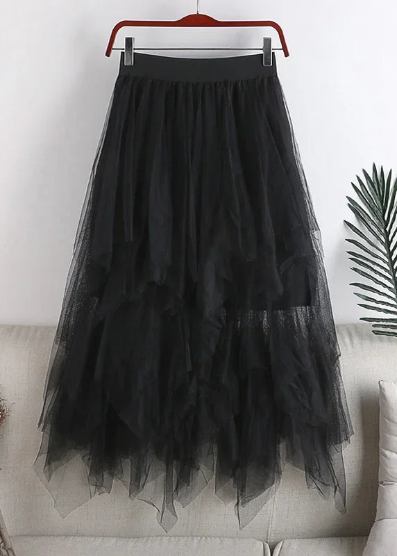 plus-size-grey-asymmetrical-design-tulle-skirt-summer