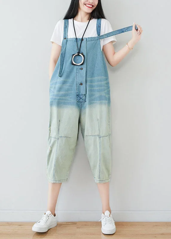 plus-size-light-blue-patchwork-gradient-color-cotton-overalls-jumpsuit-spring