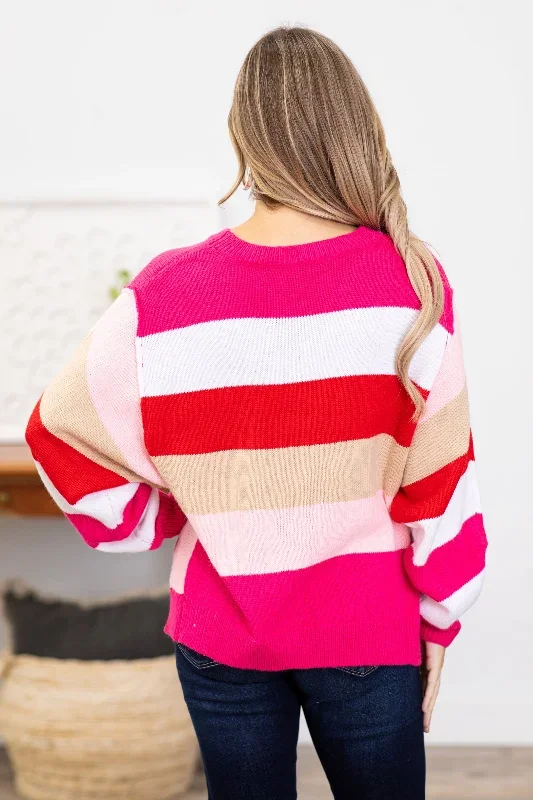 red-and-pink-stripe-colorblock-sweater