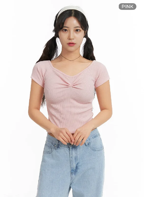 ribbed-shirred-short-sleeve-top-om427