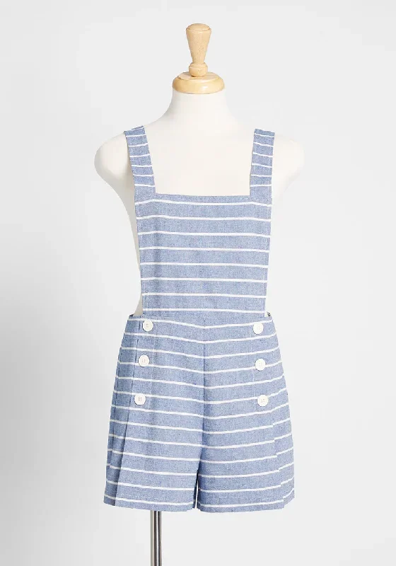 Right on Barbecue Chambray Shortalls