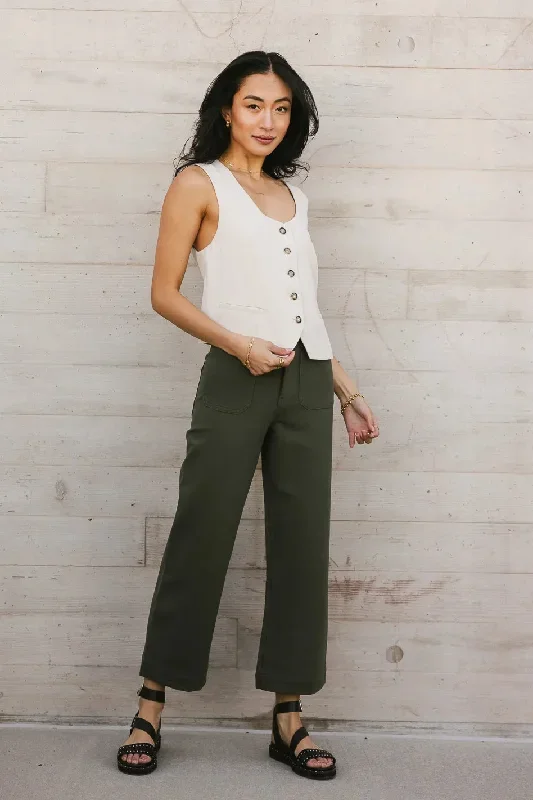 Sadie Wide Leg Pants in Olive