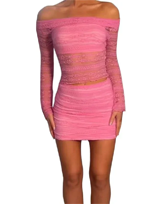 sexy-lace-skirt-off-shoulder-mesh-t-shirts-tops-mini-skirts-suits