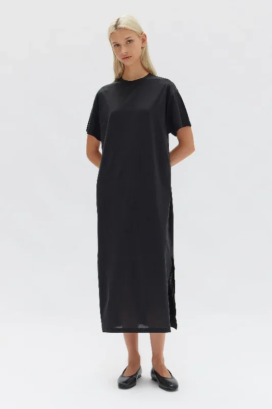 Silk Blend Tee Dress